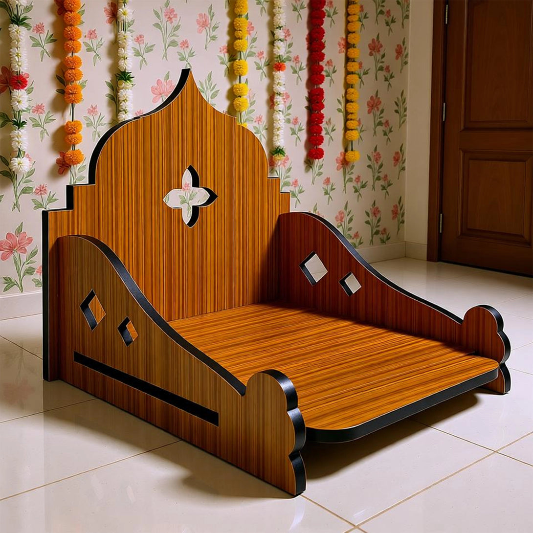 DIY Wooden Singhasan with Architectural Design – Ritwikas