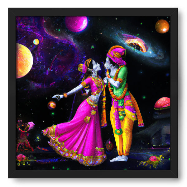 Radha Krishna Dancing In Cosmic Universe