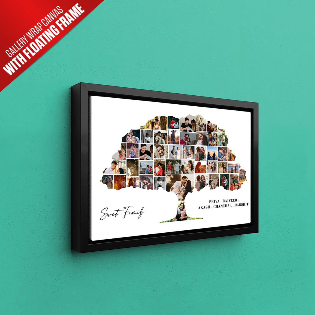 Personalized Family Tree Collage With Names & Message – Ritwikas