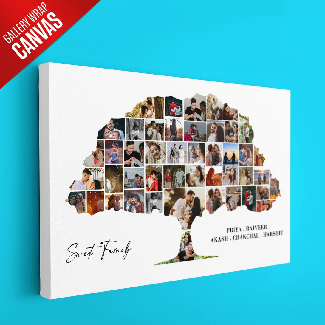 Personalized Family Tree Collage With Names & Message – Ritwikas