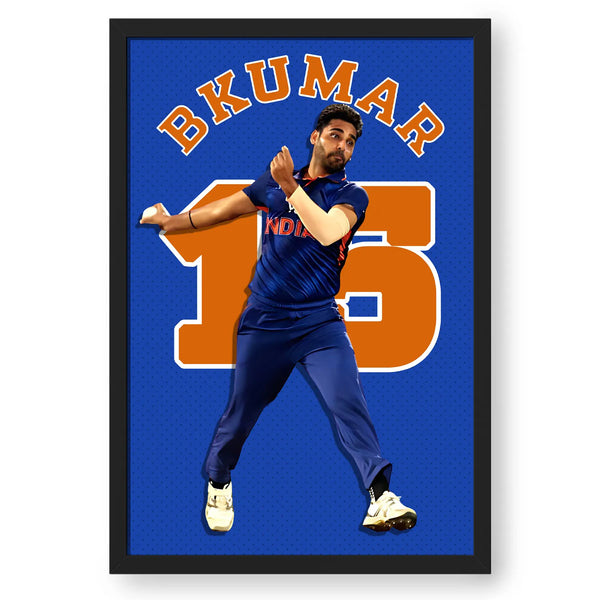 Cricketer Bhuvneshwar Kumar Artwork Frame