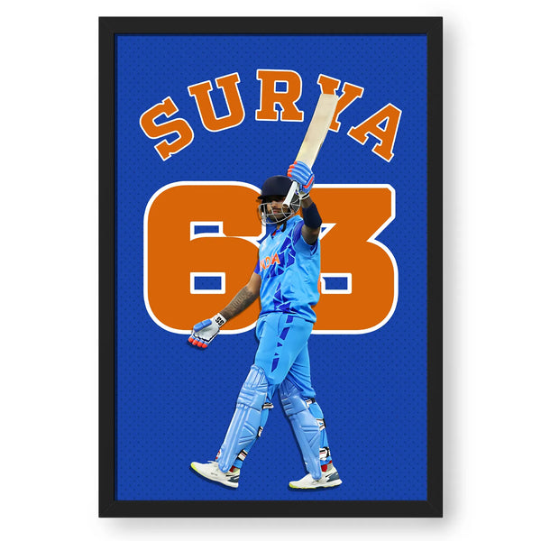 Surya Kumar Yadav Artwork Frame Poster