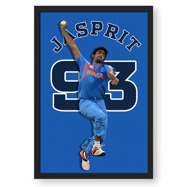 Cricketer Jasprit Bumrah Frame Poster