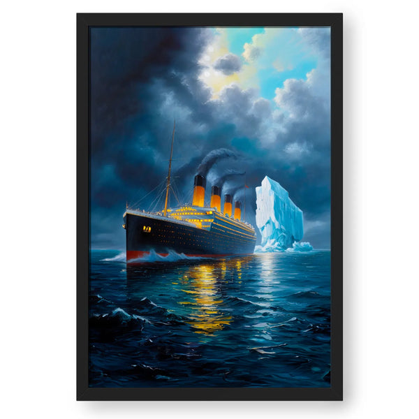 Iconic Titanic and Iceberg