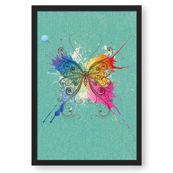 Butterfly Watercolor Style Framed