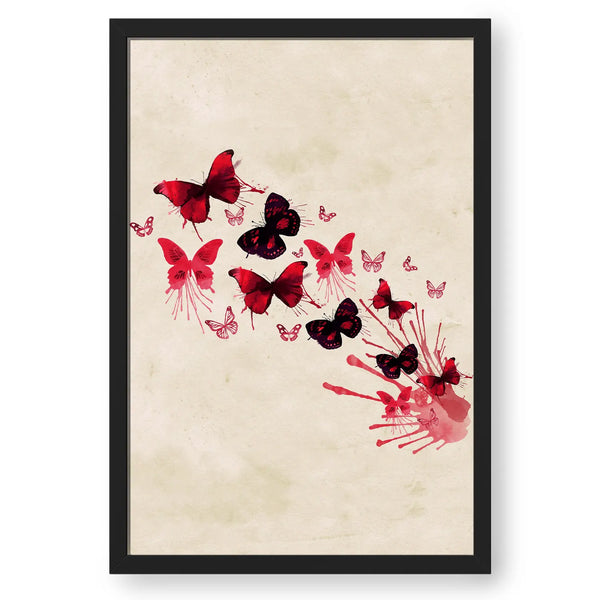 Beautiful Colourful Butterfly Artwork Framed