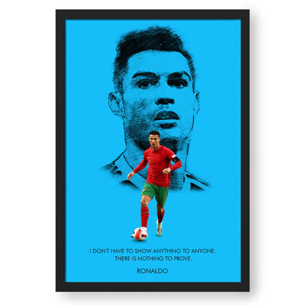 Cristiano Ronaldo Quote Frame Poster