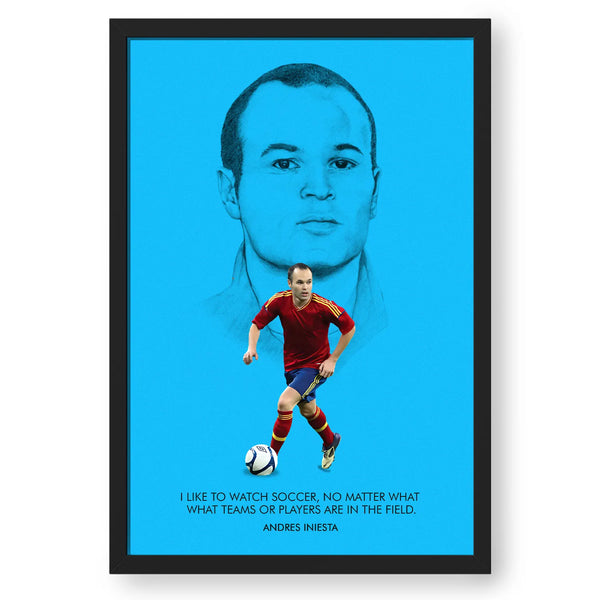 Andres Iniesta Footballer Quote Frame Poster