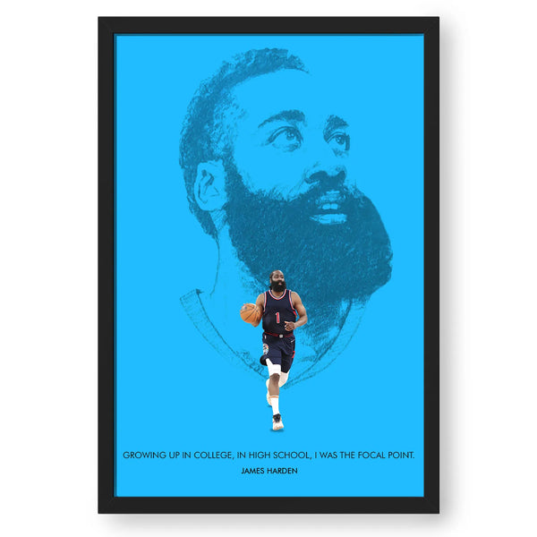 Artwork Of Basketball Player James Harden Frame Poster