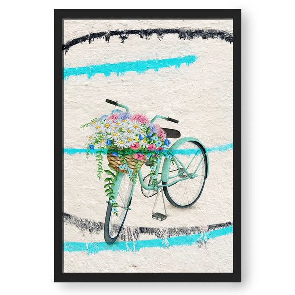 Lots Of Flowers In Bicycle Basket