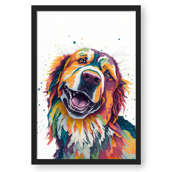 Colorful Dog Framed Poster