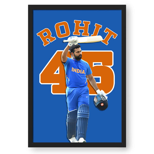 Premium Artwork Of Cricketer Rohit Sharma