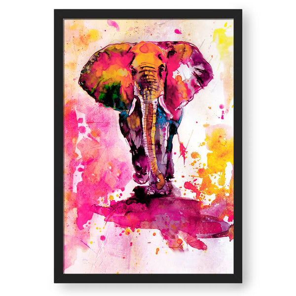 Colorful Elephant Water Color Painting