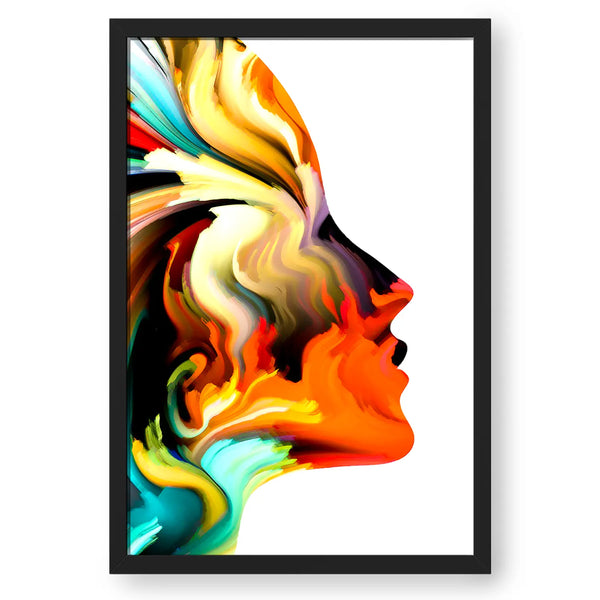 Lucid Colourful Shades Girl Face Framed