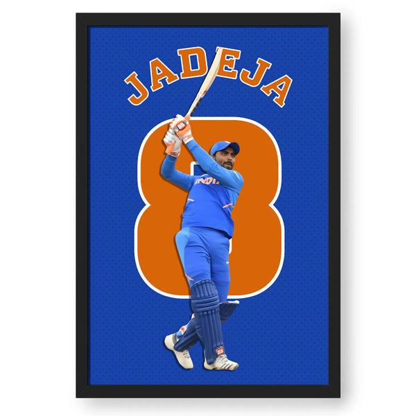 Cricketer Ravindra Jadeja Artwork Frame