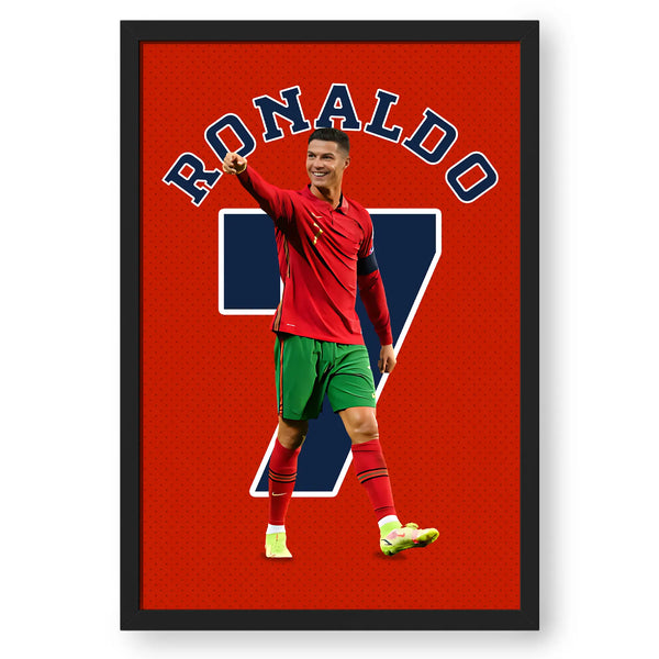 Framed Artwork Of Football Player Cristiano Ronaldo