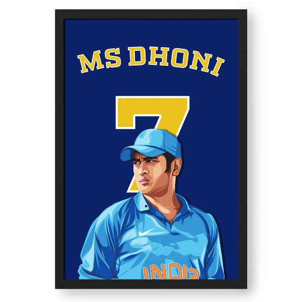 MS Dhoni World Cup Wall Art