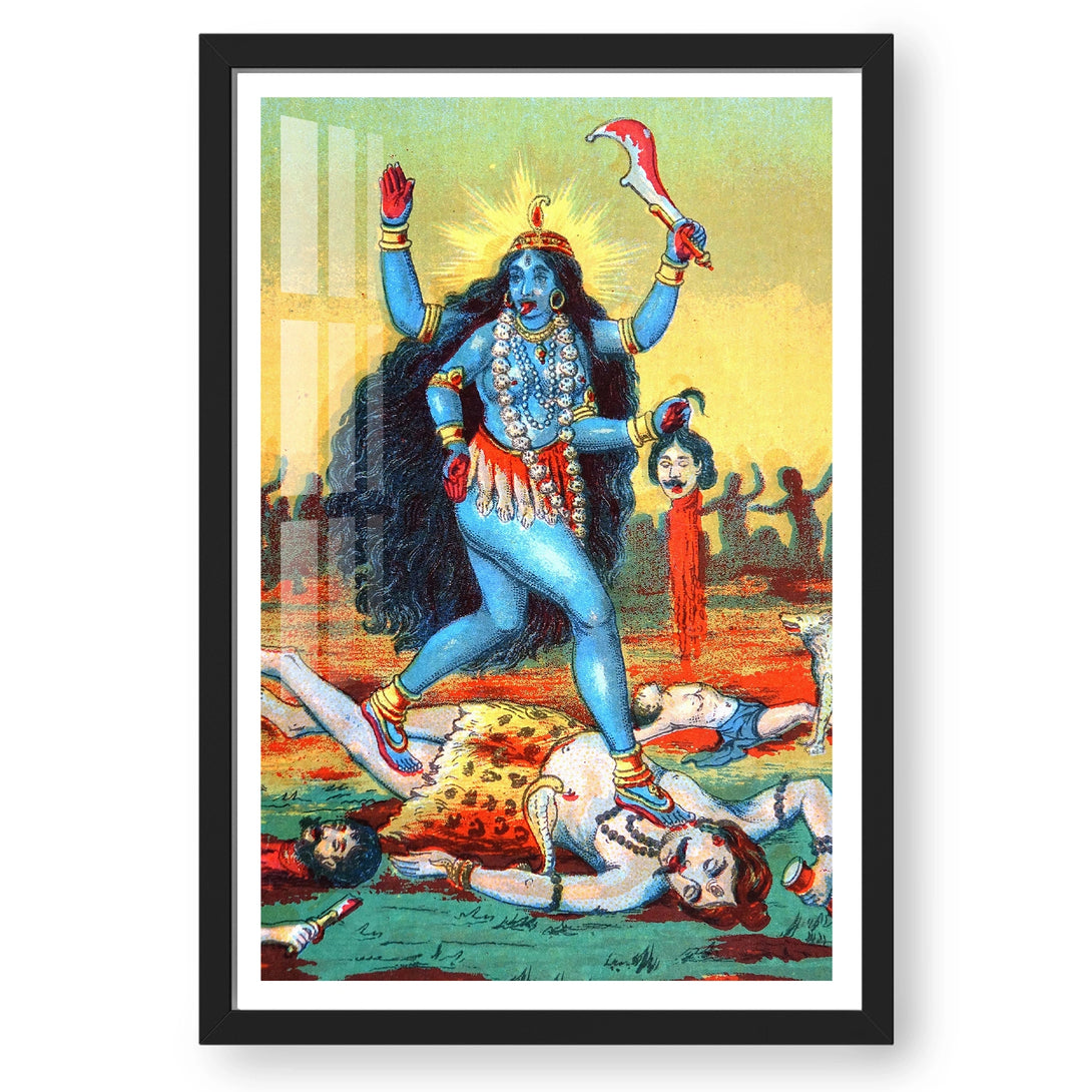 Kali Raja Ravi The Fierce Divinity: Raja Ravi Varma’s Kali Lithograph – Ritwikas