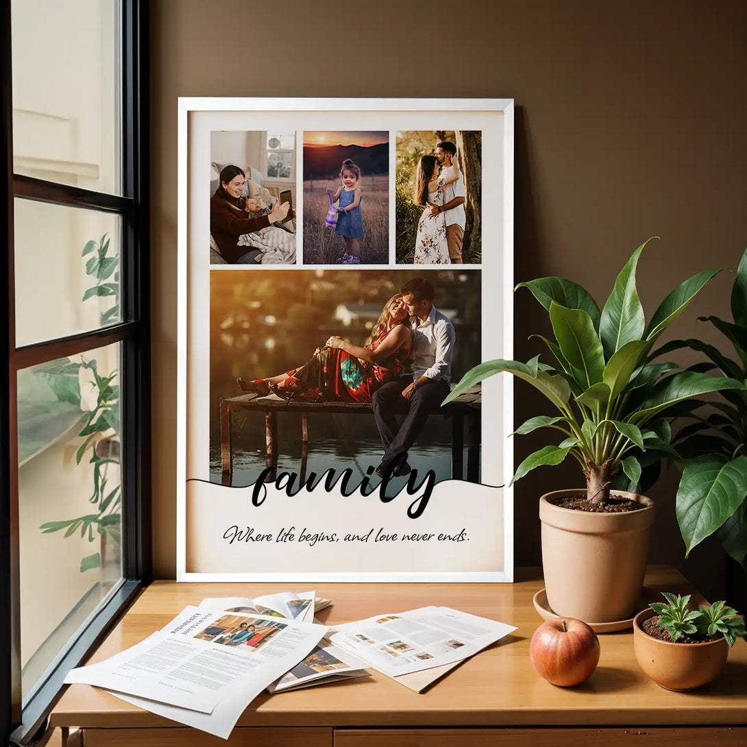 Personalized Family 4 Pictures Collage – Ritwikas
