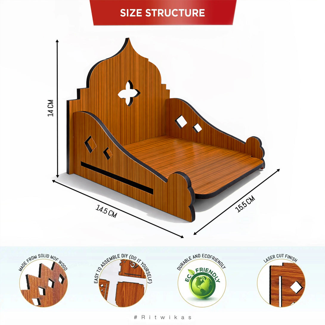 DIY Wooden Singhasan with Architectural Design – Ritwikas