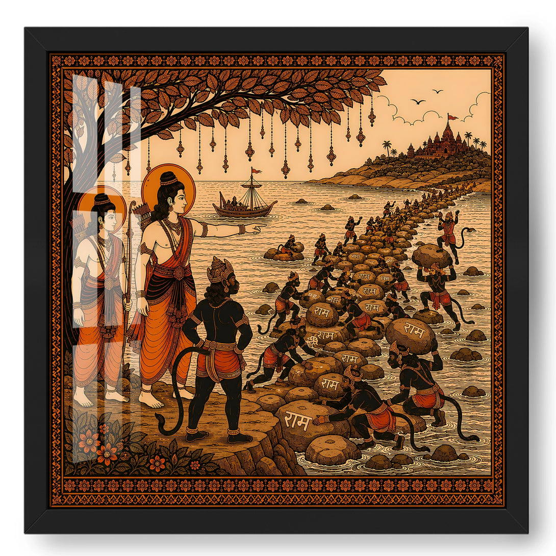 Devotional Vanara Sena Ram Setu : Sacred Bridge Artwork – Ritwikas