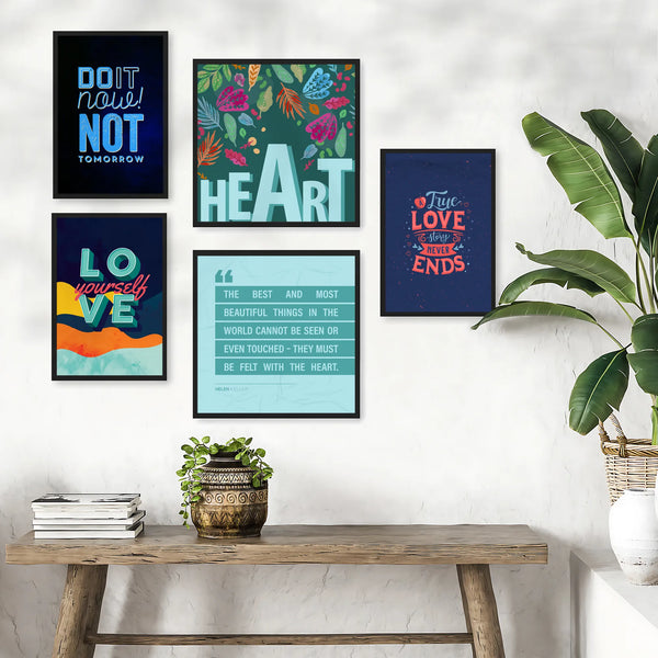 Love and Feelings Motivational Quote- Set of 5