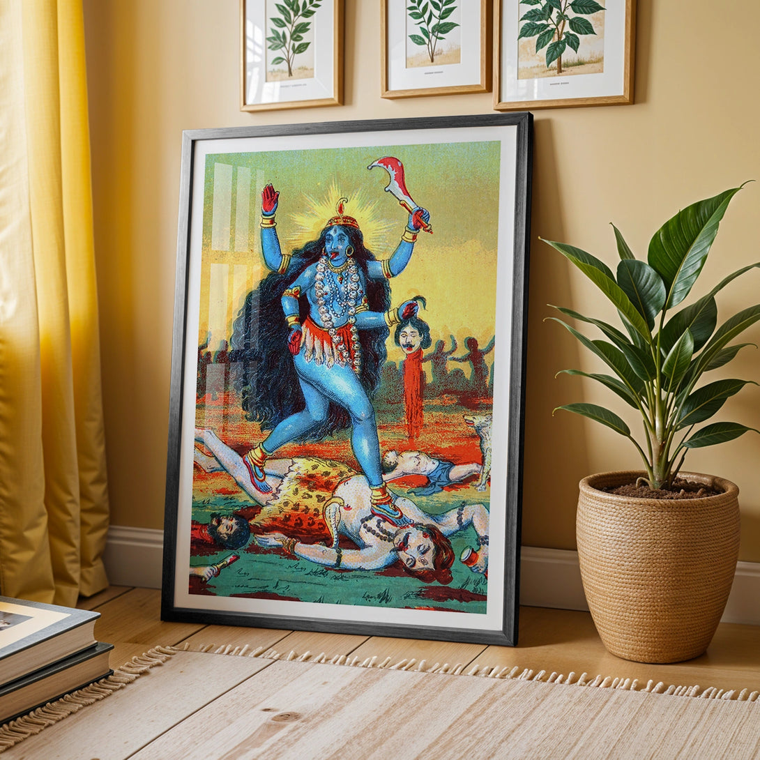 Kali Raja Ravi The Fierce Divinity: Raja Ravi Varma’s Kali Lithograph – Ritwikas