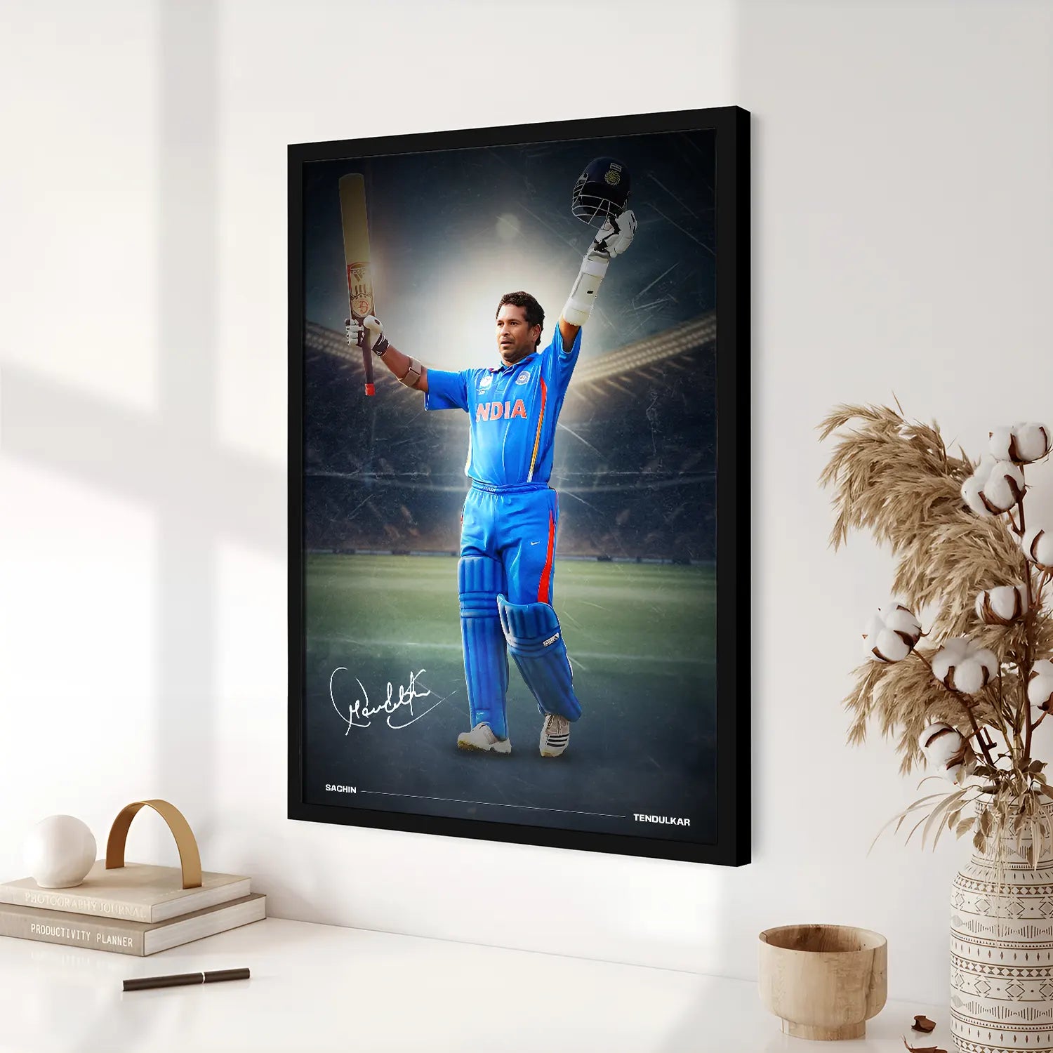 SIGNOOGLE Cricket Sachin Tendulkar 3d Stickers Posters Large For Wall  Bedroom Sports Room Or Any Other Suitable Place Multi Colored 45.50 x 30.50  Cm Pack Of 2 : Amazon.in: Home & Kitchen