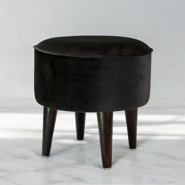 Modern Pouffee Stool - Black