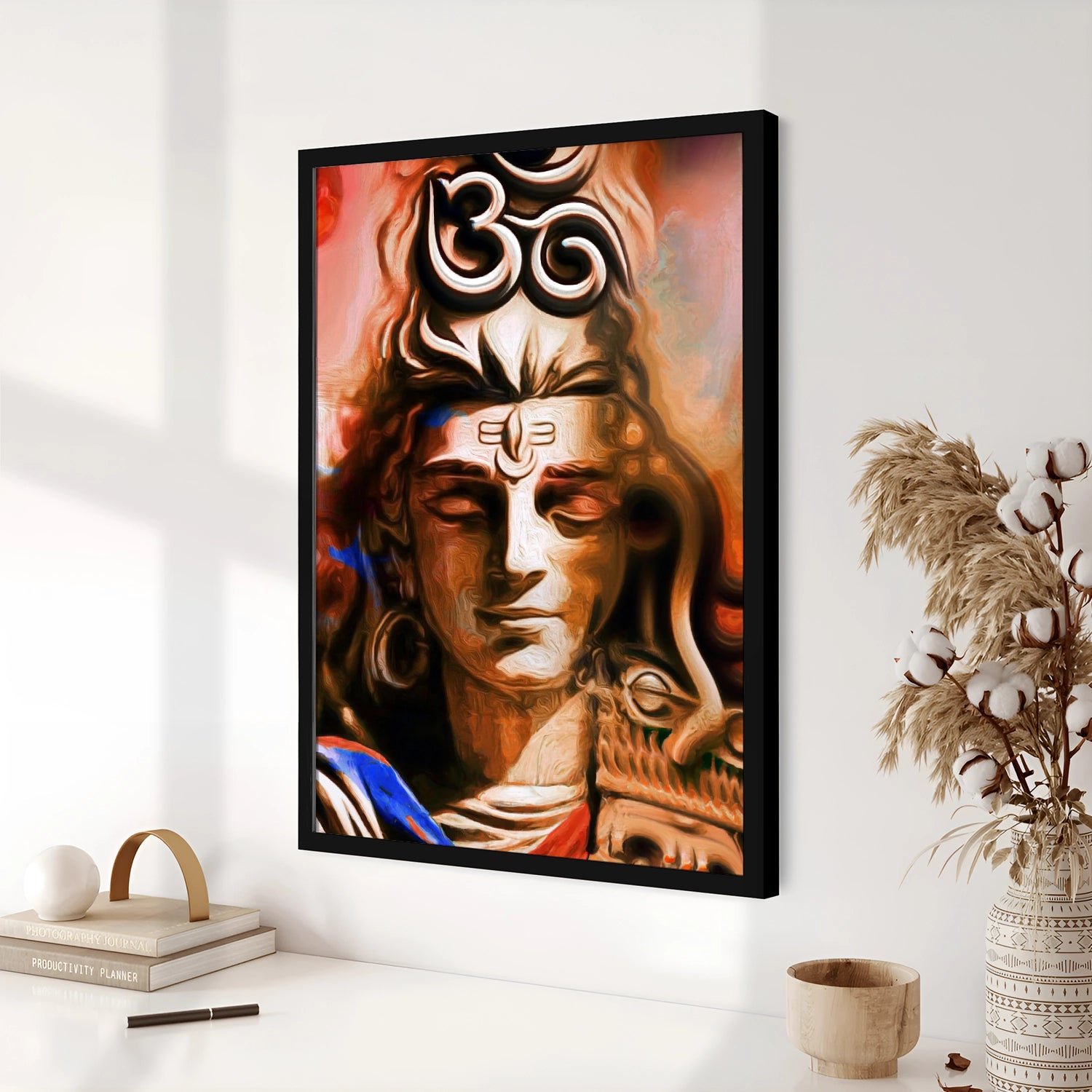 Shiva Hindu God Modern Wall Art Painting Printed on Canvas • CanvasPaintArt