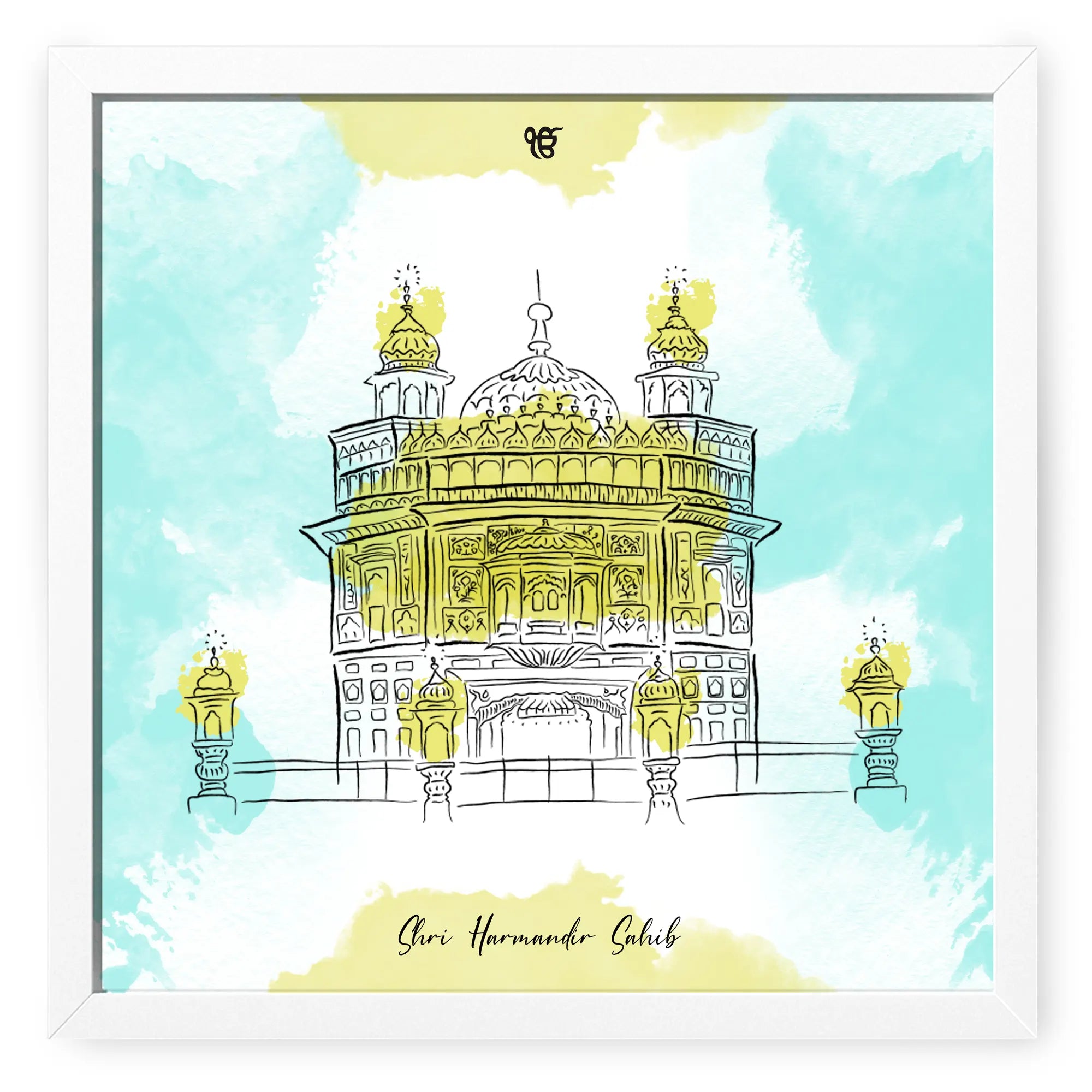 Sketch of Golden Temple by Bharath Kumar Kamana, bylakuppe, Karnataka :  Urban Sketches #art #watercolors #sketches #urbansketches #… | Sketches,  Art, Golden temple