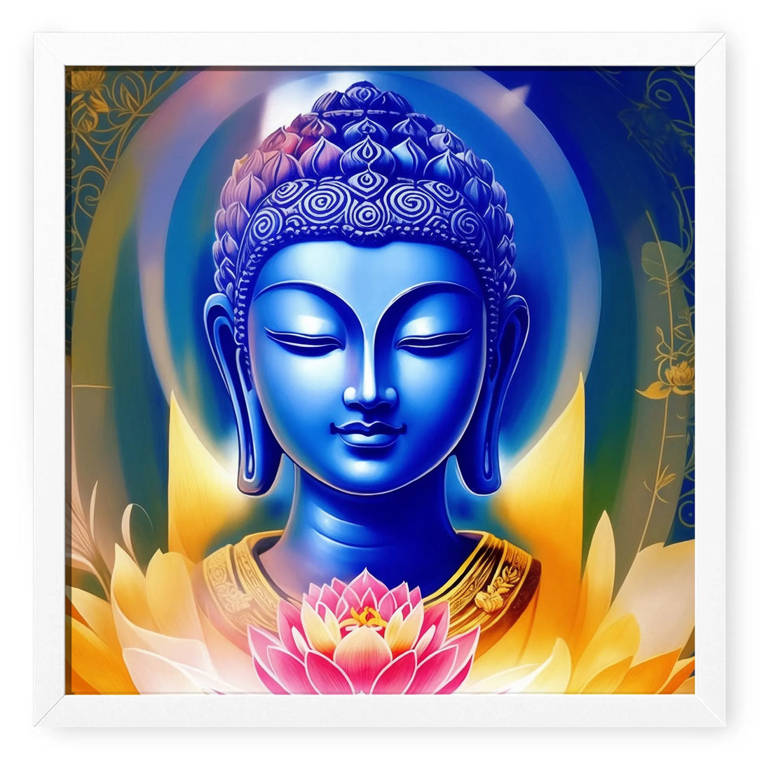 Blue Lord Buddha Young With Lotus – Ritwikas