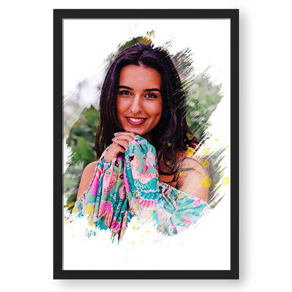 Watercolor Painting Styled Personalized Artwork