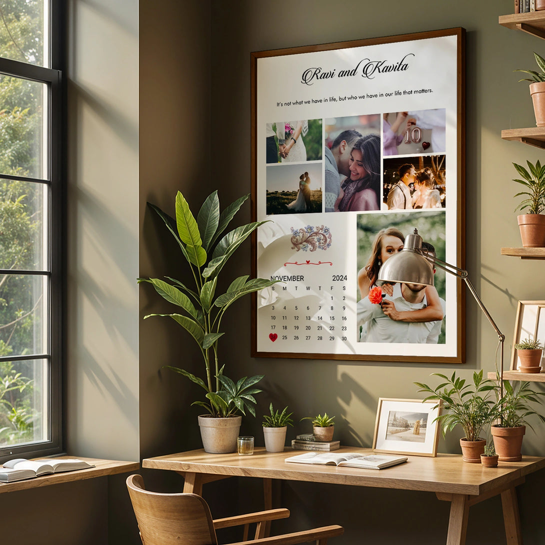 Timeless Moments: 6-Photo Calendar Date Highlight Collage – Ritwikas