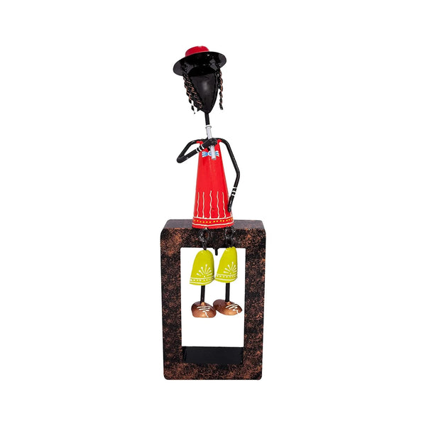 Red Music Instrument Player Figurine