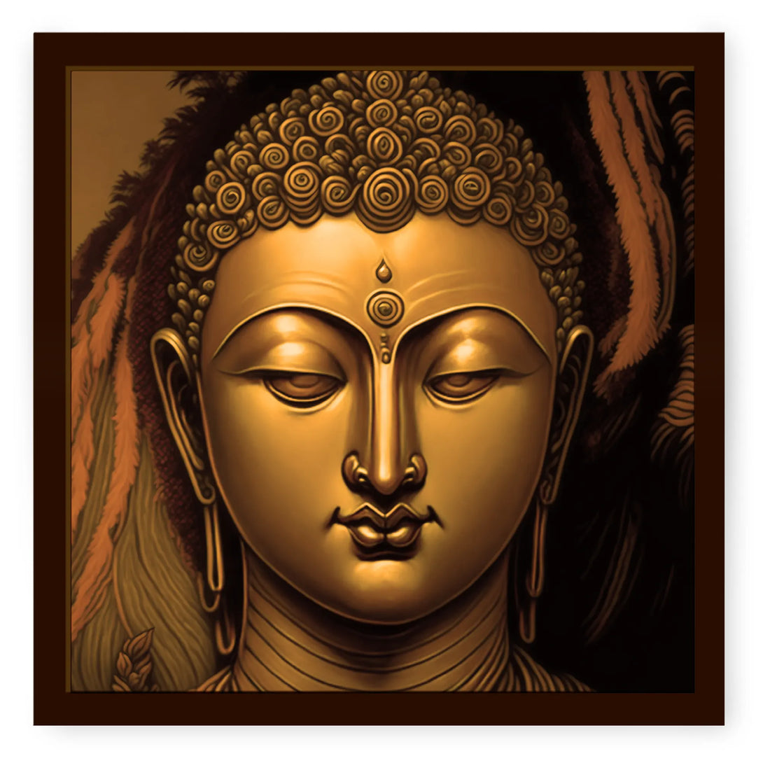 Lord Buddha Golden Face Artwork