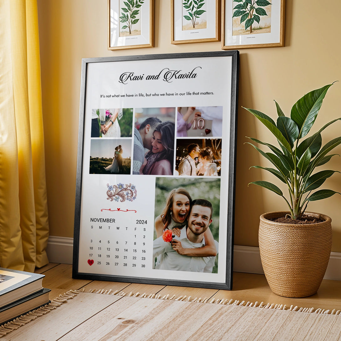 Timeless Moments: 6-Photo Calendar Date Highlight Collage – Ritwikas