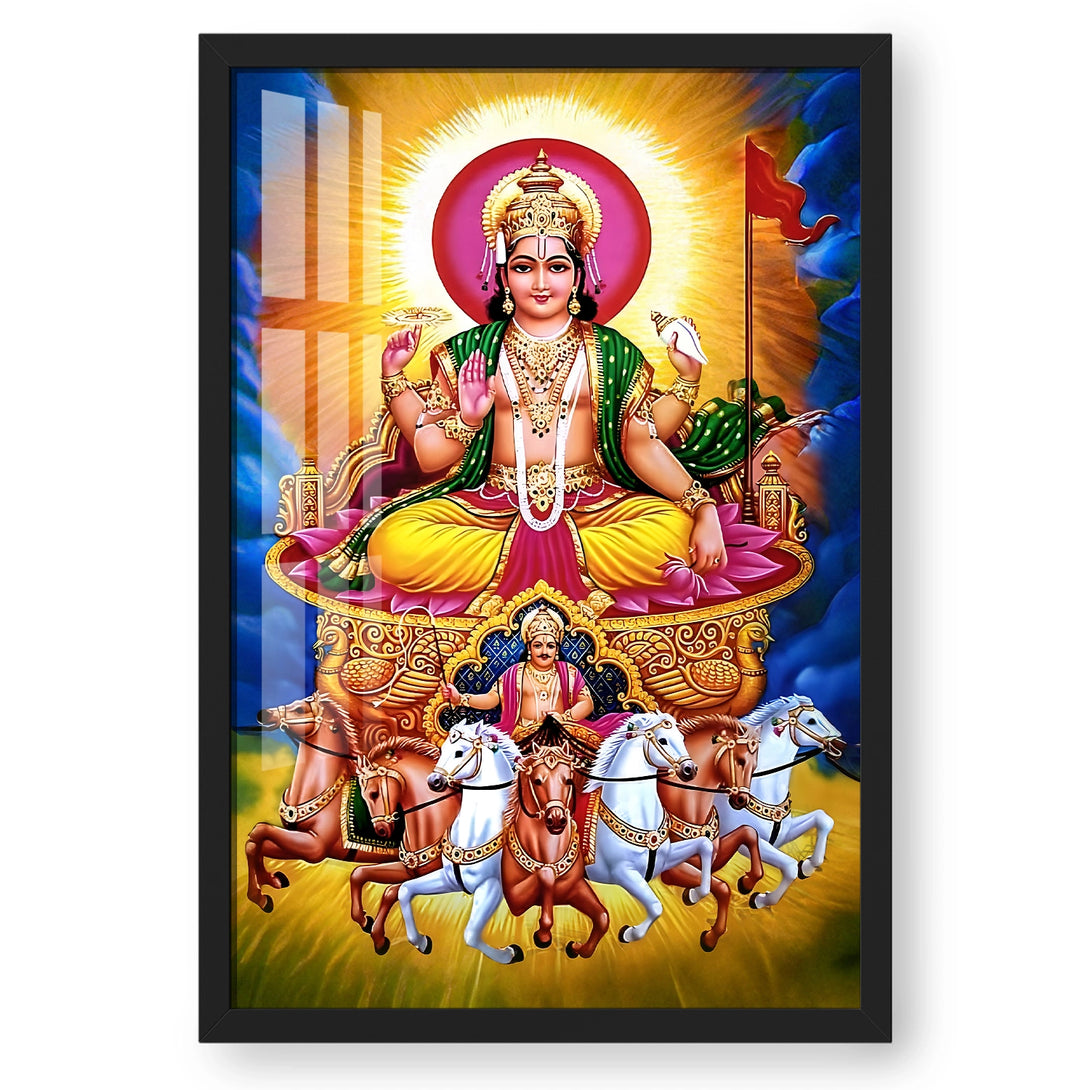 Suryadev in Golden Aura on Chariot – Ritwikas