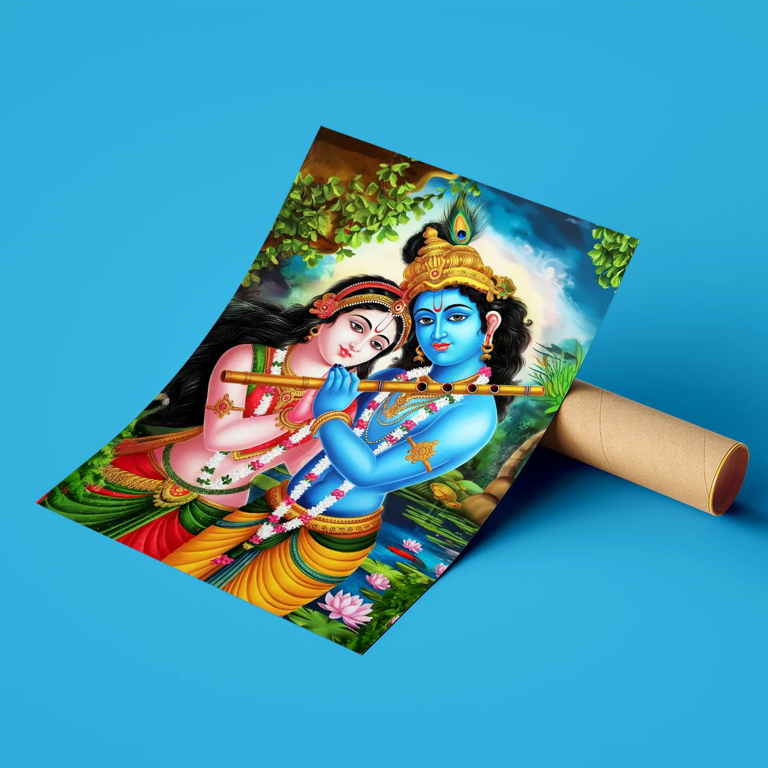 Eternal Love of Radha Krishna - Sacred Love Artwork – Ritwikas