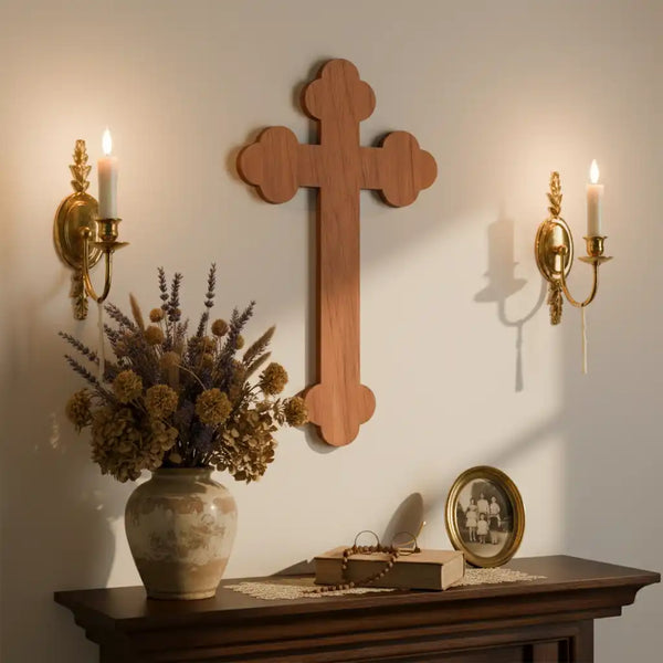 Wooden Cross Symbol Wall Hanging