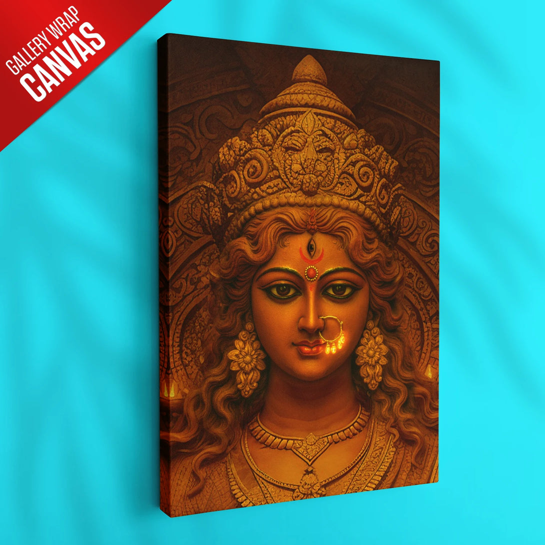 Luxurious Maa Durga gallery wrap canvas for home decoration
