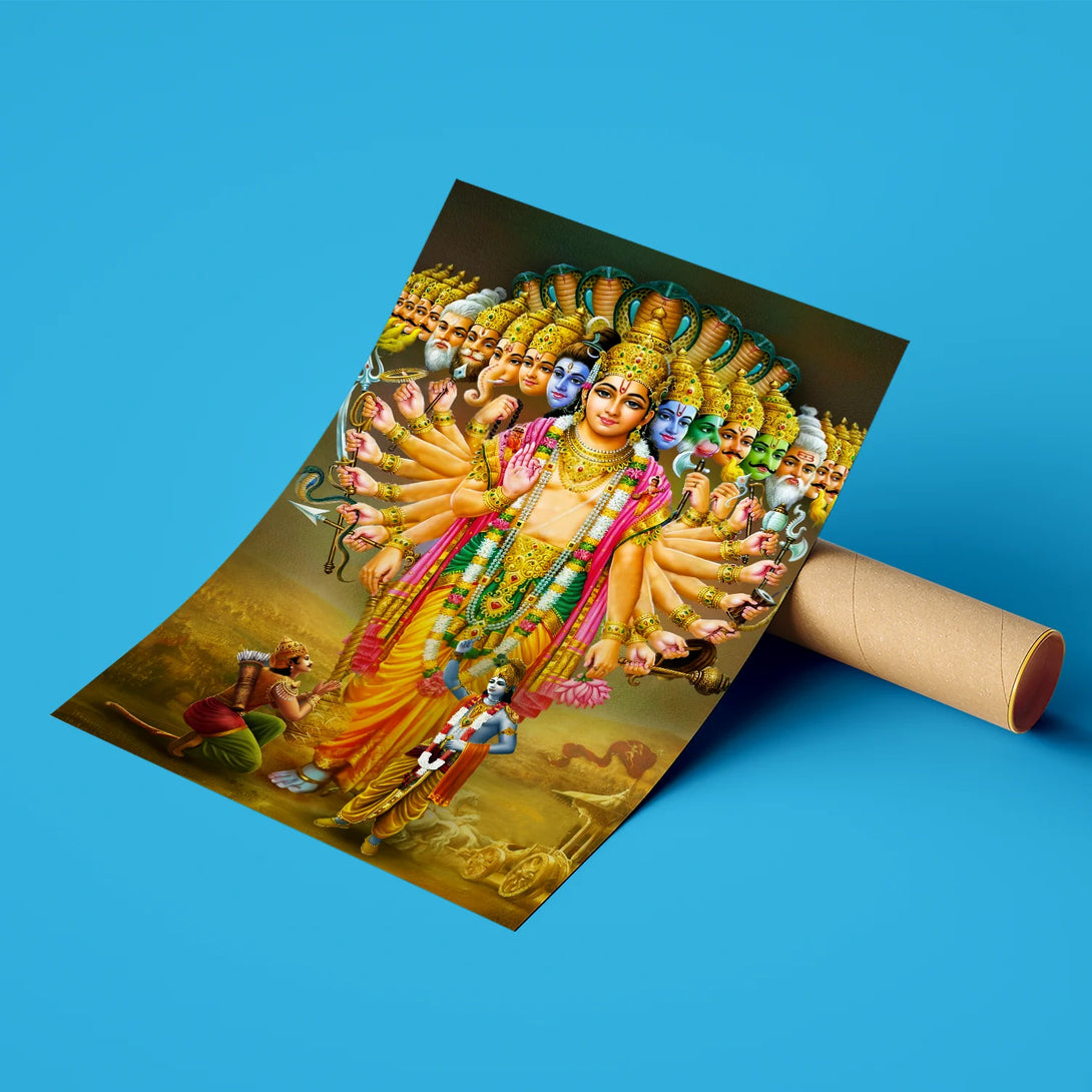 Divine Lord Krishna Virat Roop Spiritual Art - Bhagavad Gita – Ritwikas
