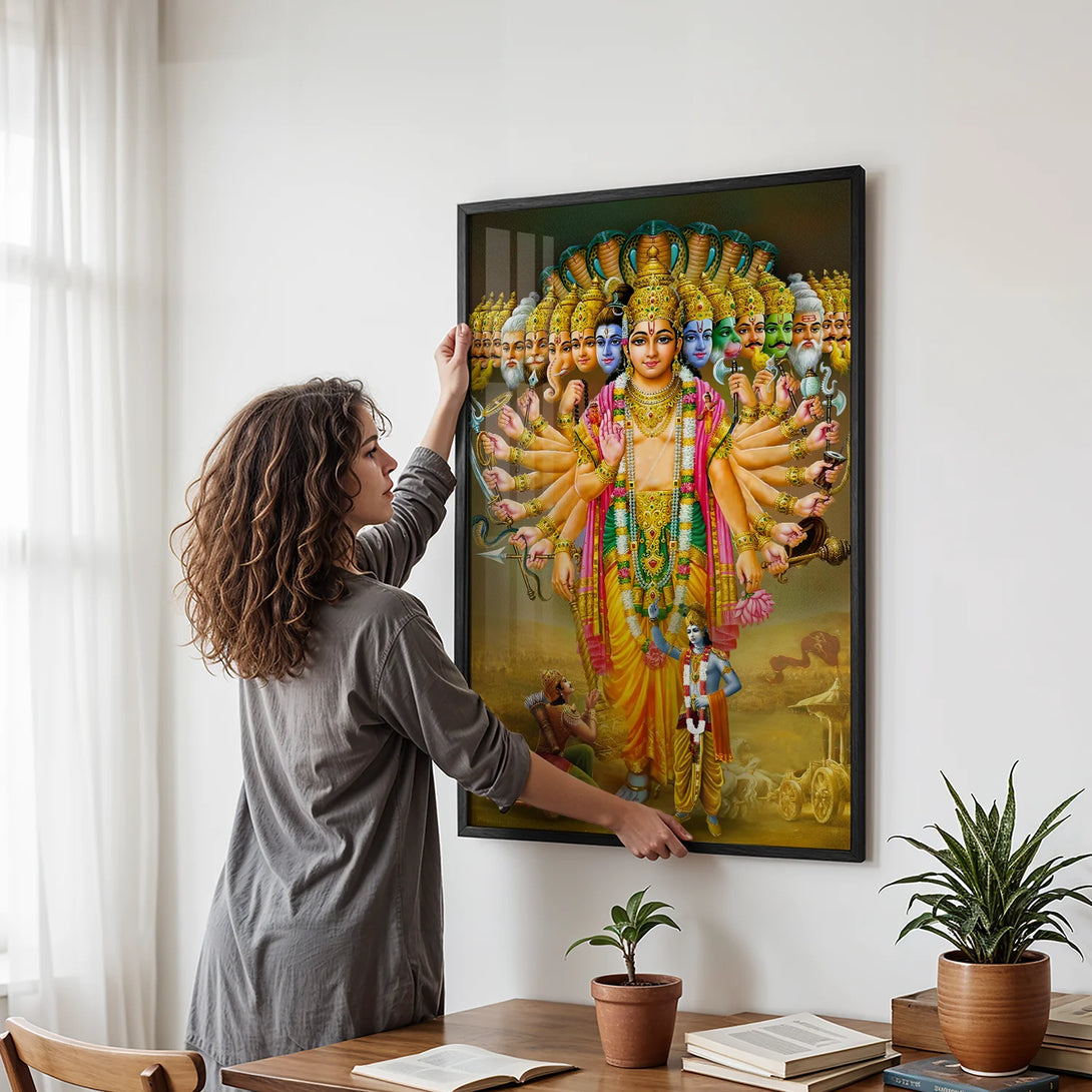 Krishna Roop Divine Lord Krishna Virat Roop Spiritual Art - Bhagavad Gita – Ritwikas