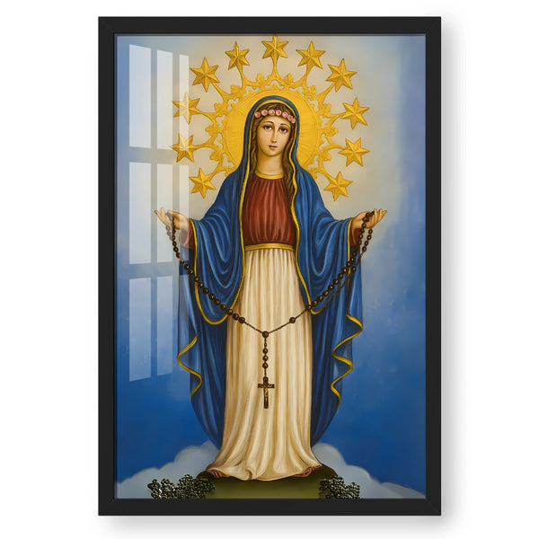 Mother Mary Medieval Portrait – Classic Catholic Sacred Art