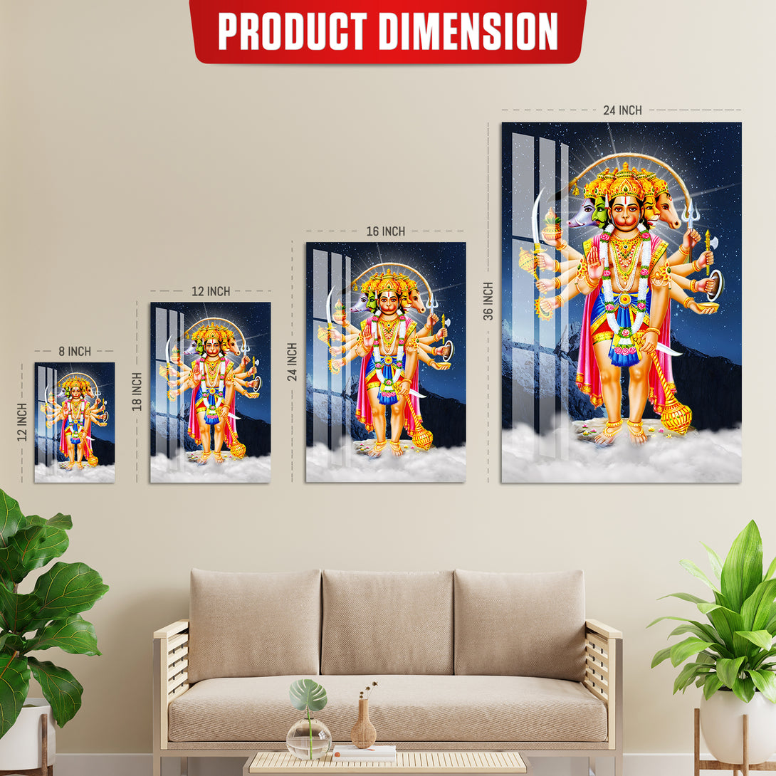 Panchmukhi Hanuman Acrylic Print Wall Art – Ritwikas