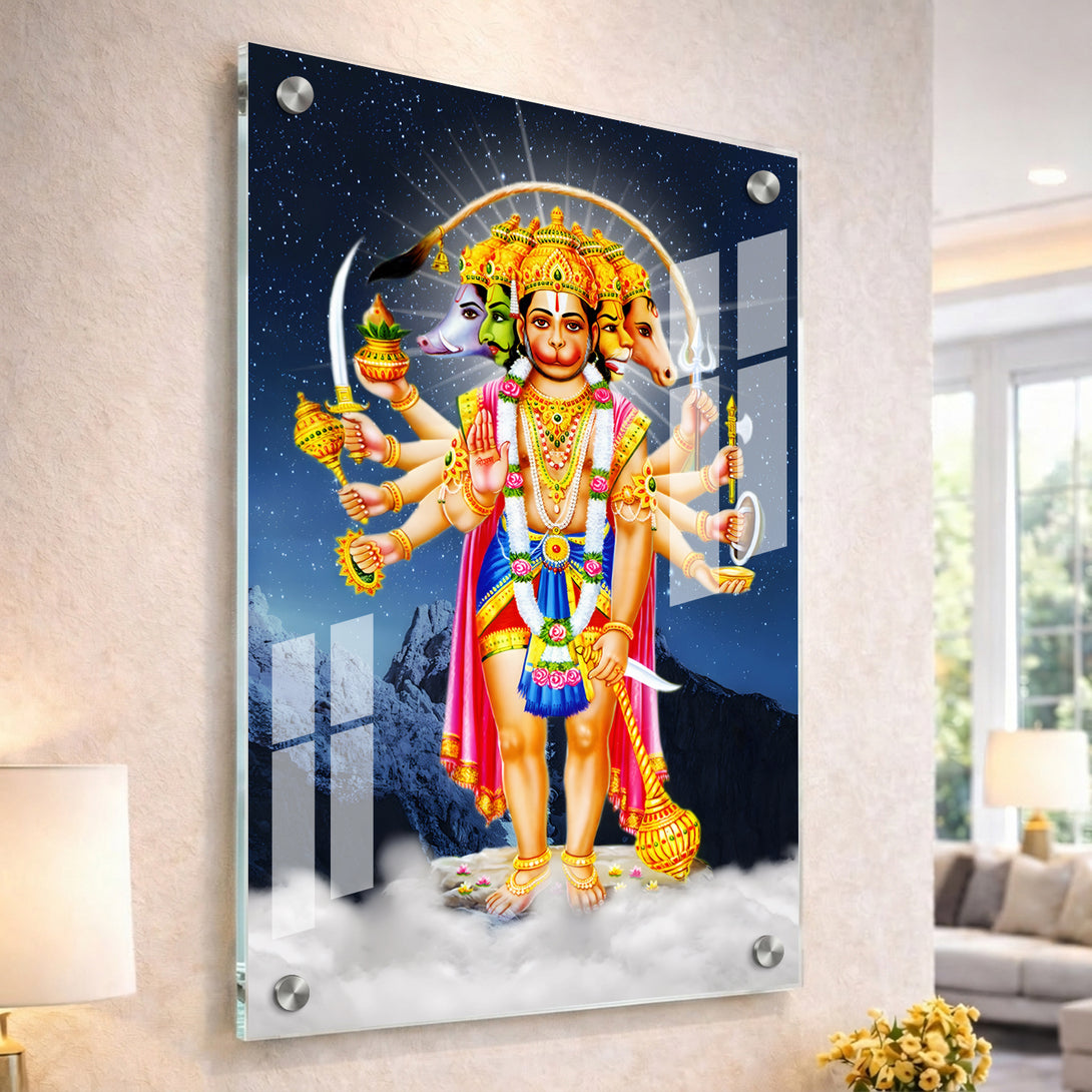 Panchmukhi Hanuman Acrylic Print Wall Art – Ritwikas