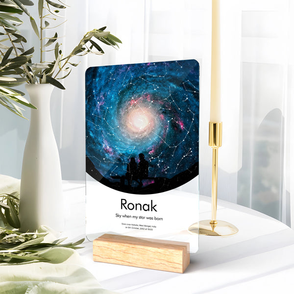 Galaxy Star Map Acrylic Plaque