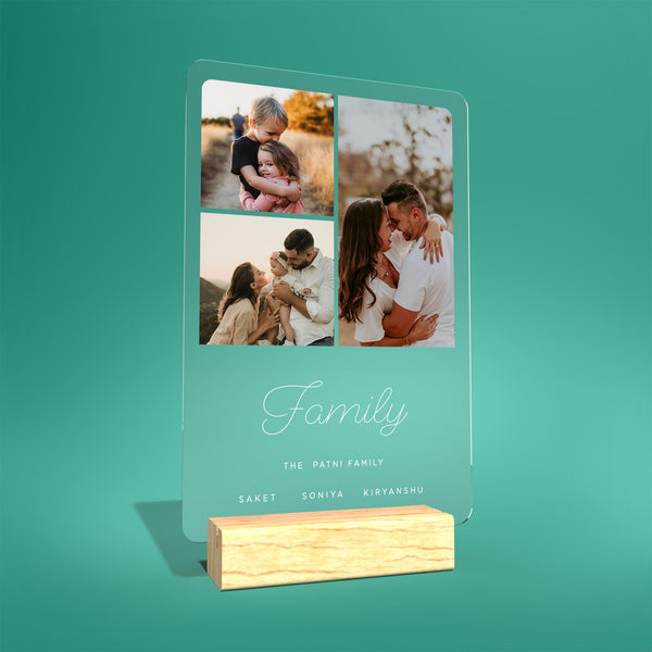 Custom 3-Photo Acrylic Family Collage Plaque