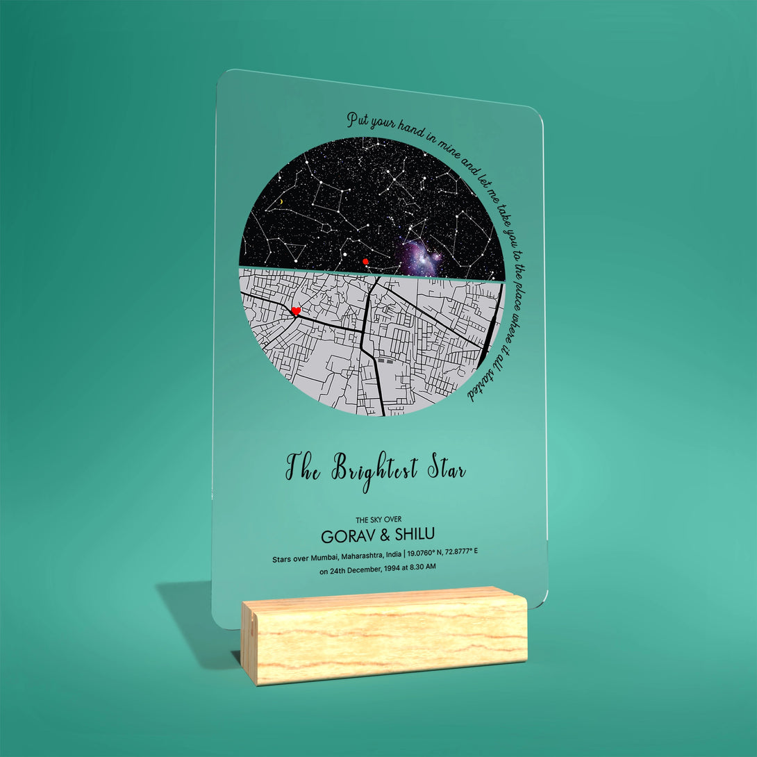Personalized Star Map With Location Map – Ritwikas
