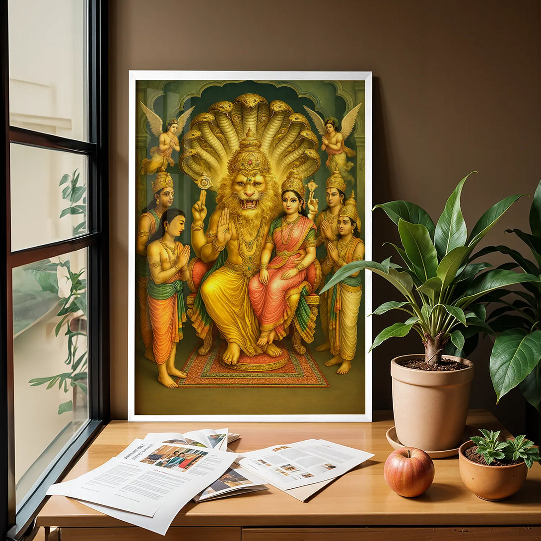 Lakshmi Narasimha Swamy | Divine Spiritual Wall Art – Ritwikas